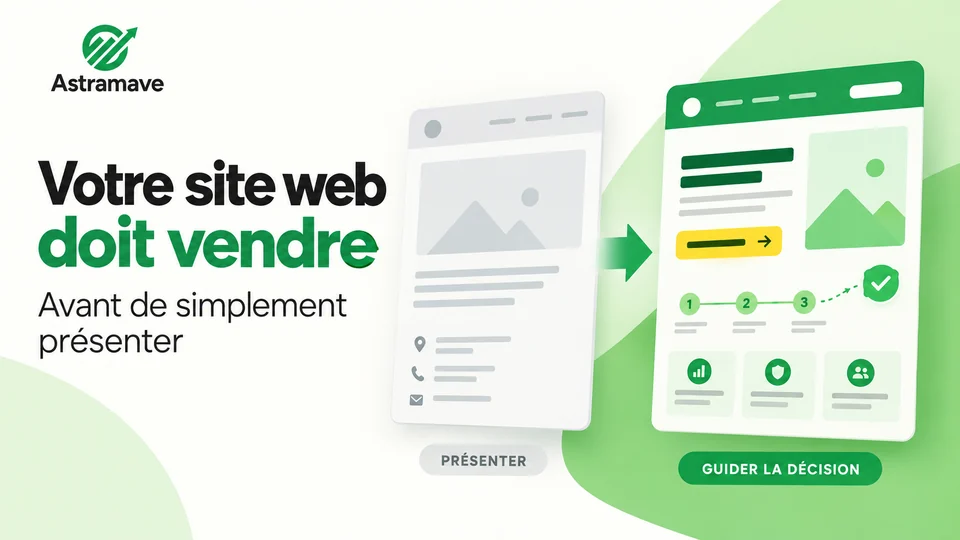 Votre site web doit vendre avant de simplement présenter