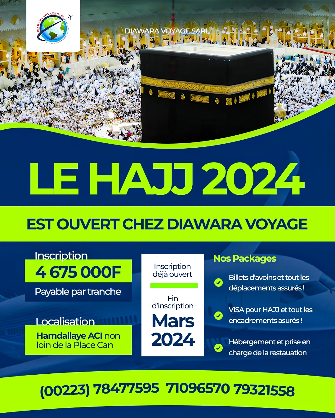 Affiche Diawara Voyage - Hajj 2024