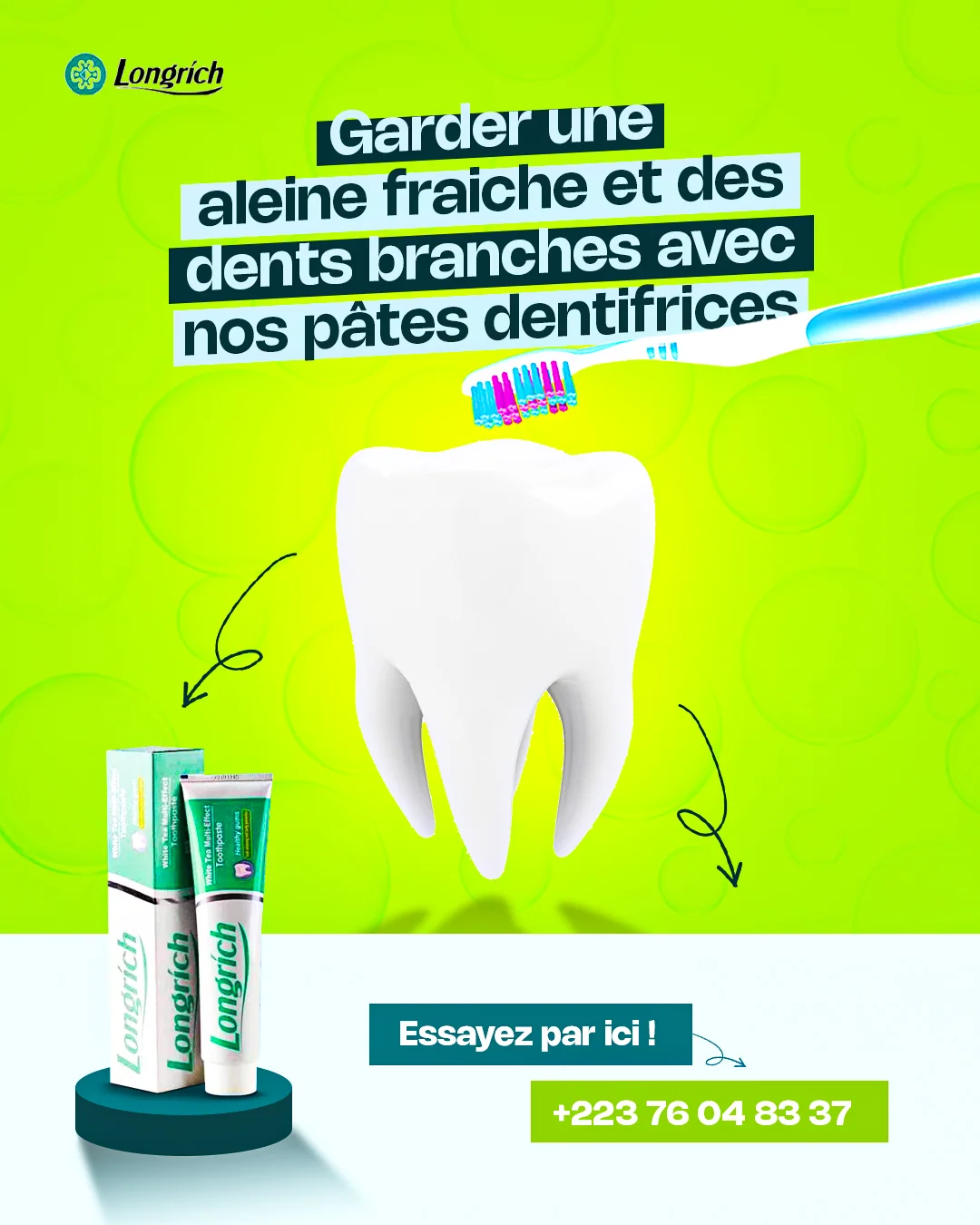 Affiche Longrich - pate dentifrice