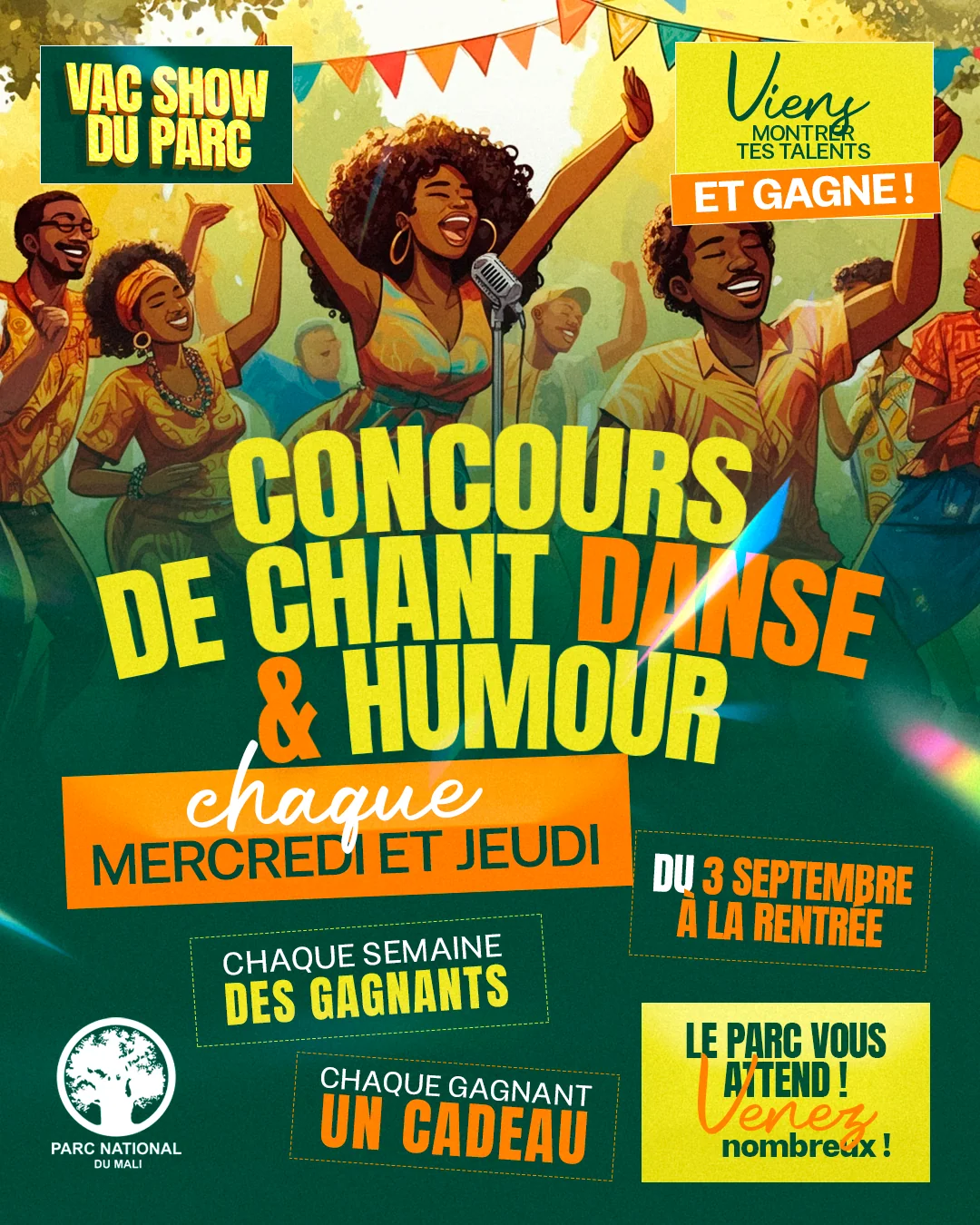 Affiche Parc National du Mali - concours talents