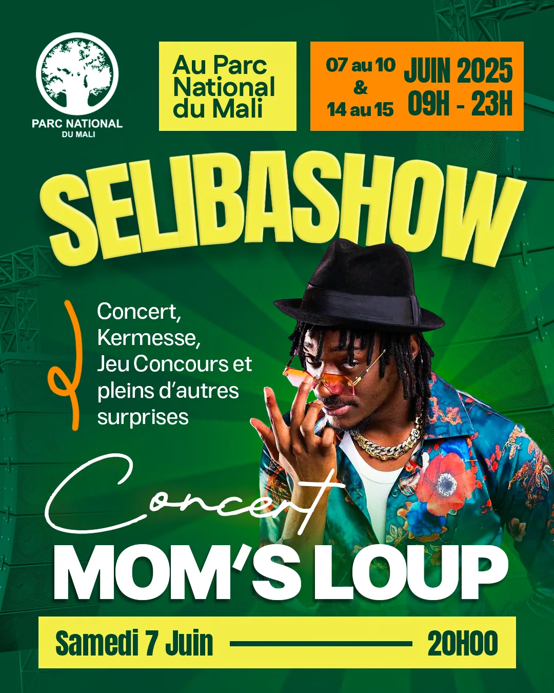 Affiche Parc National du Mali - Selibashow