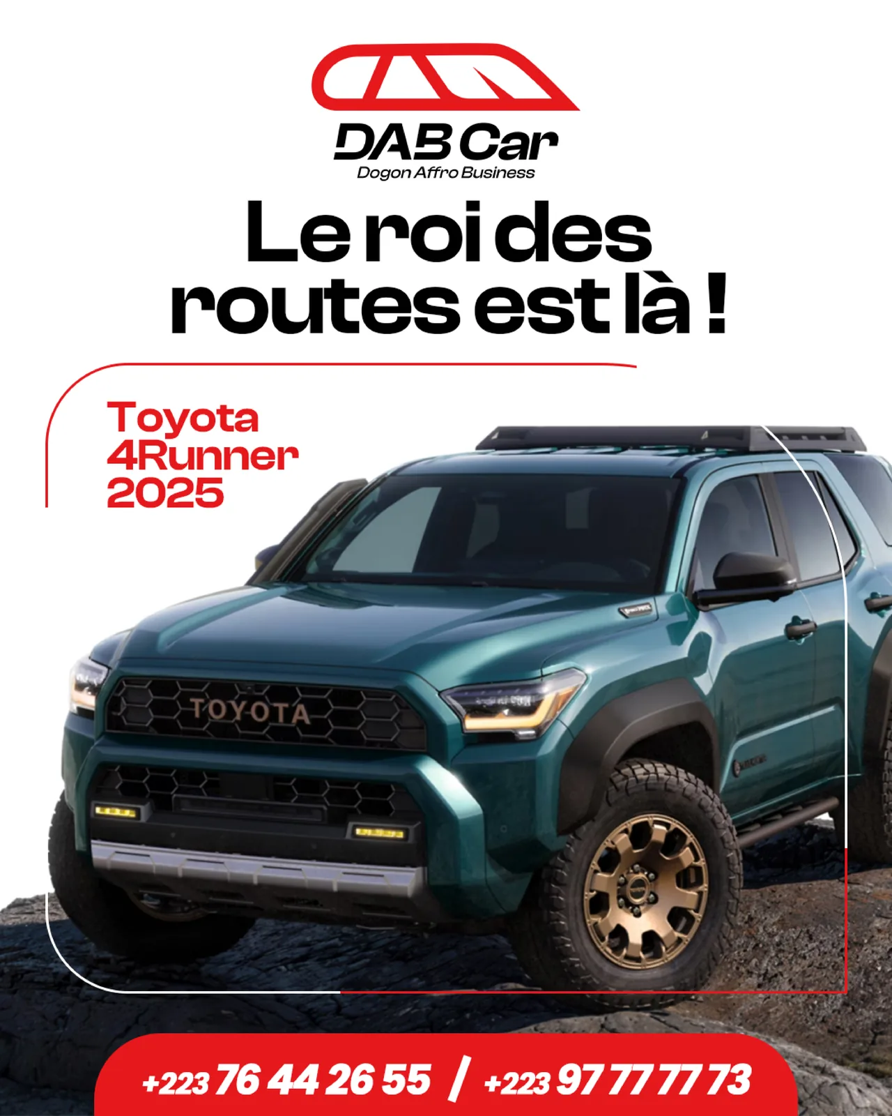 DAB Car - Affiche Toyota 4Runner 2025