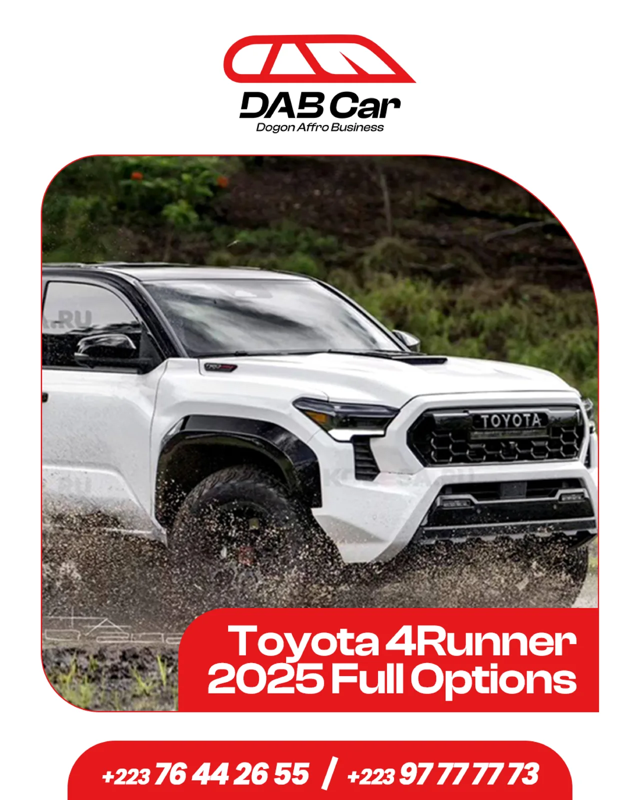 DAB Car - Affiche Toyota 4Runner Full Options