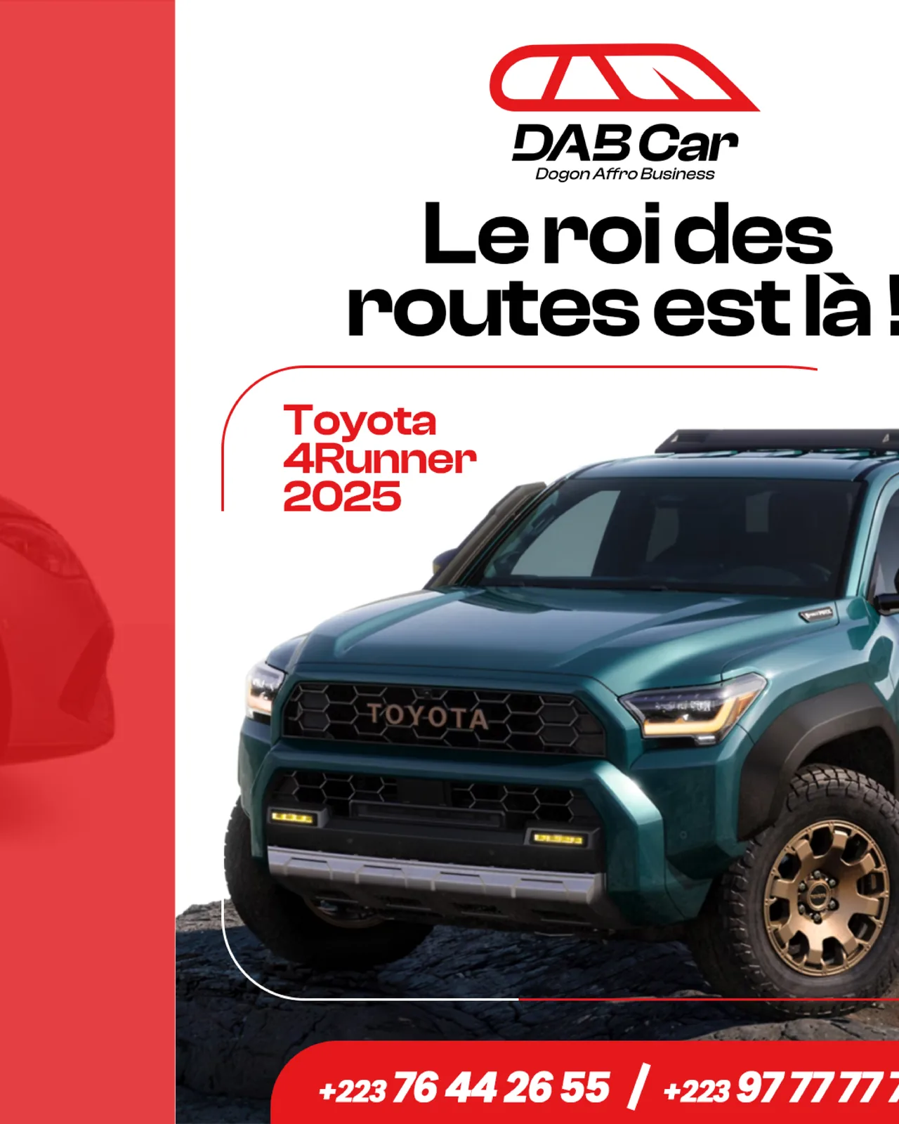 DAB Car - Déclinaison affiche Toyota 4Runner