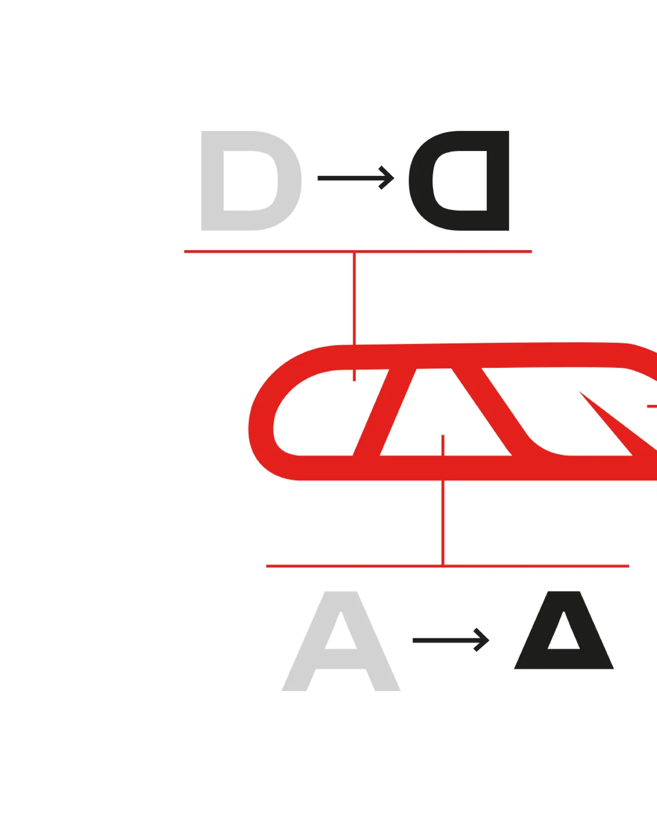 DAB Car - Construction du logo à partir des initiales