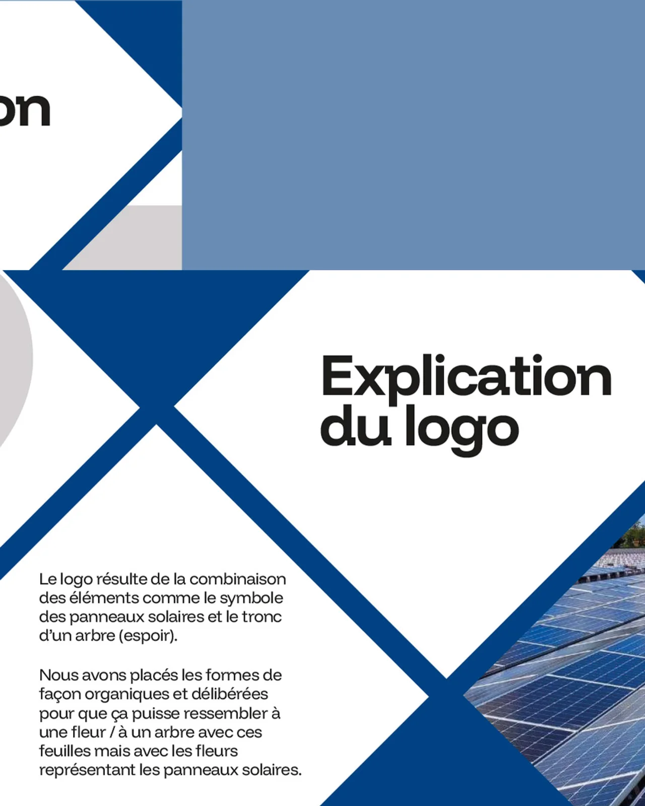 Djiguiba Technologies - Explication du symbole : panneaux solaires et arbre