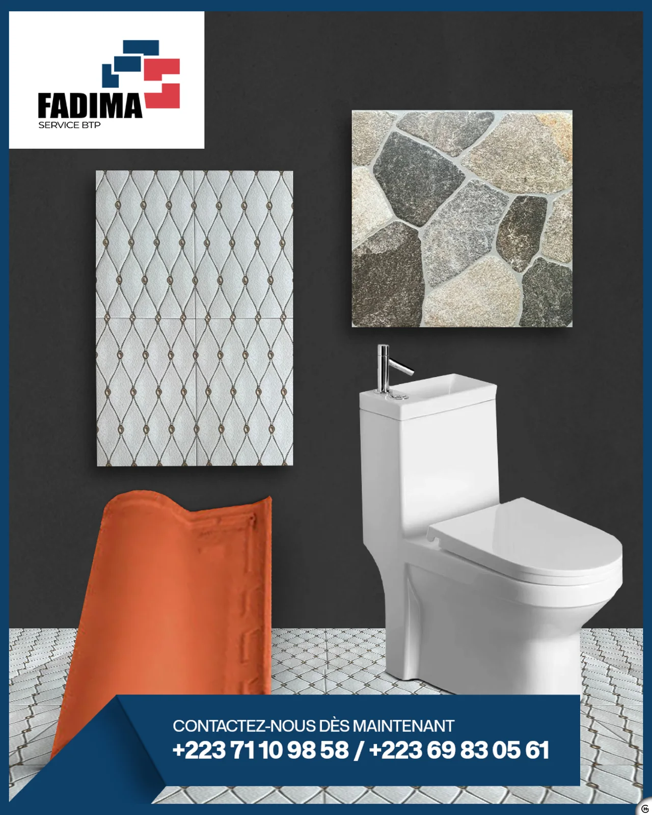 Fadima Service BTP - Visuel réseaux sociaux pour carreaux et sanitaires