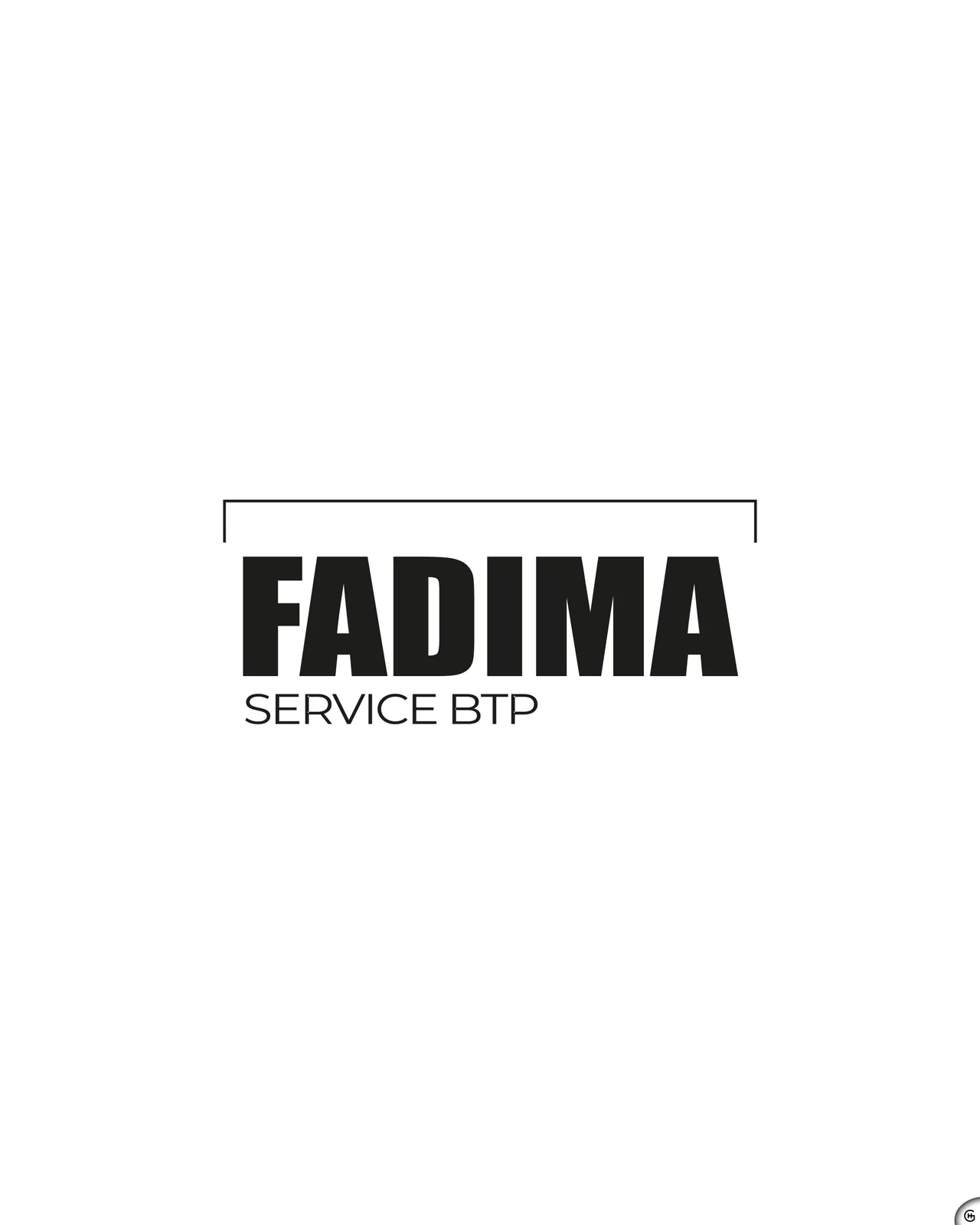 Fadima Service BTP - Logo noir sur fond blanc