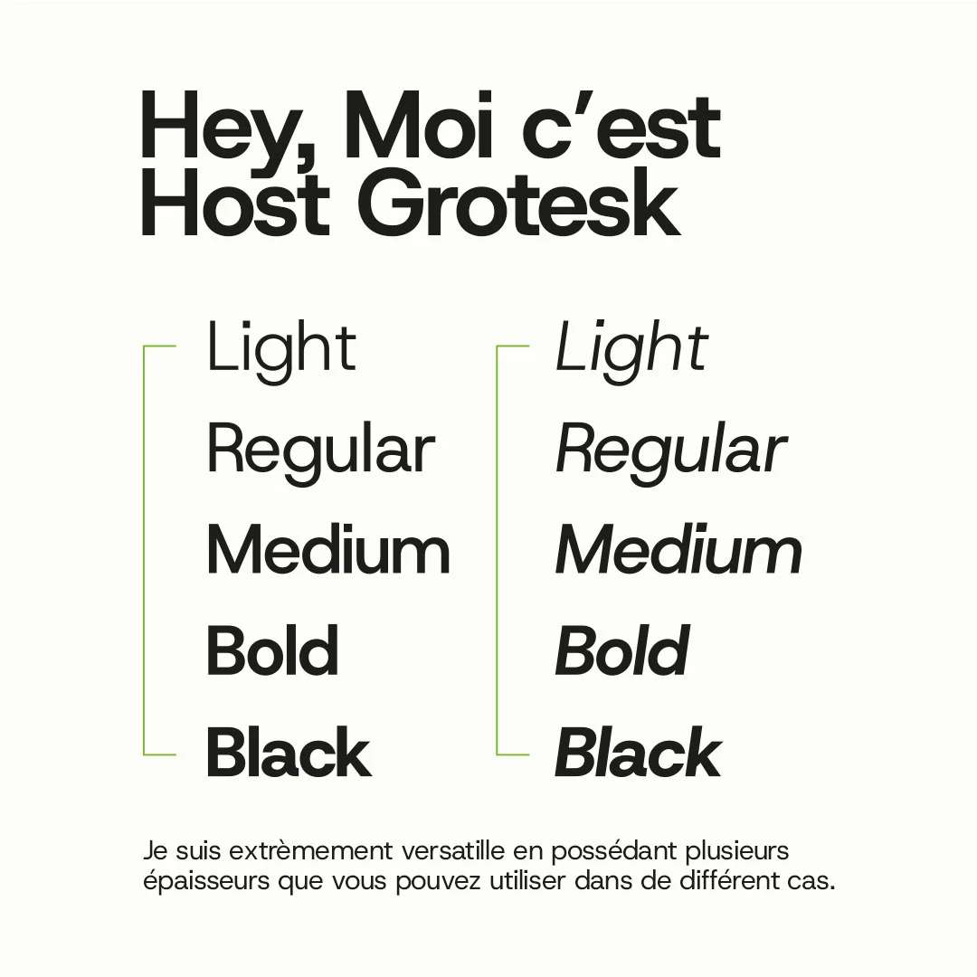 Malikhatou Pharma - Typographie Host Grotesk