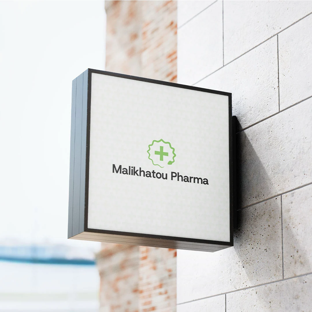 Malikhatou Pharma - Mockup d'enseigne lumineuse