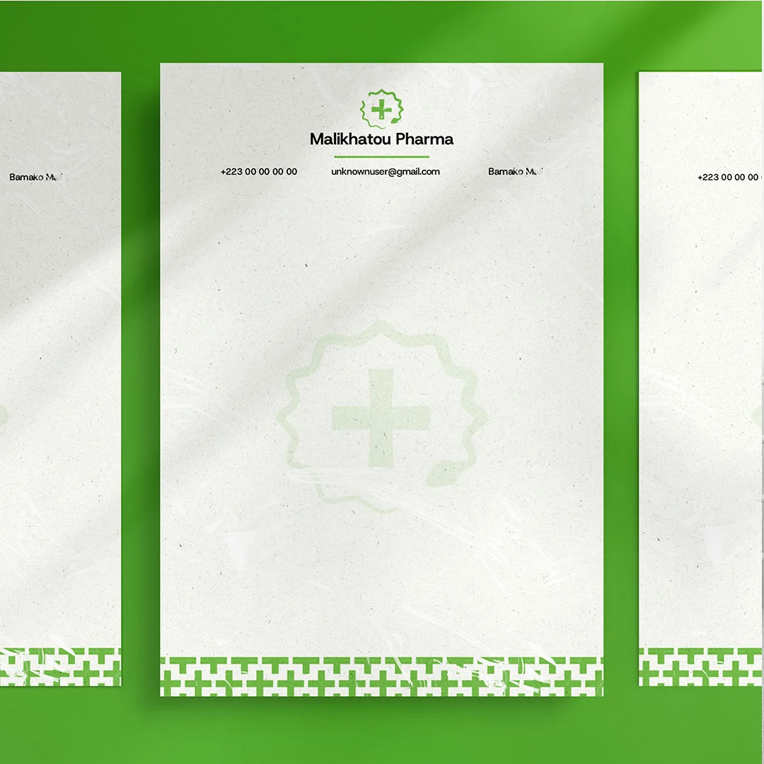 Malikhatou Pharma - Mockup de papier entête