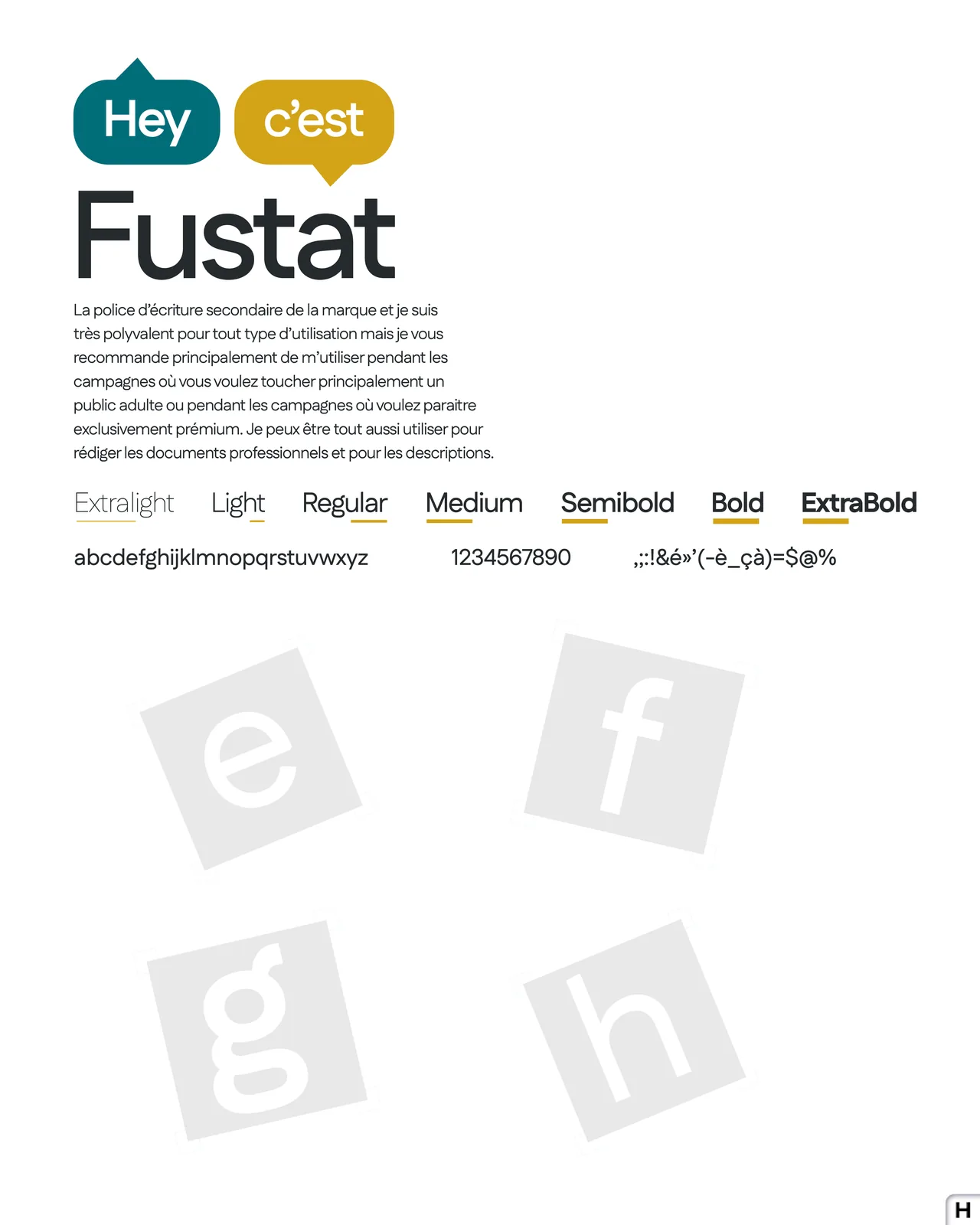O'clairVue - Typographie secondaire Fustat